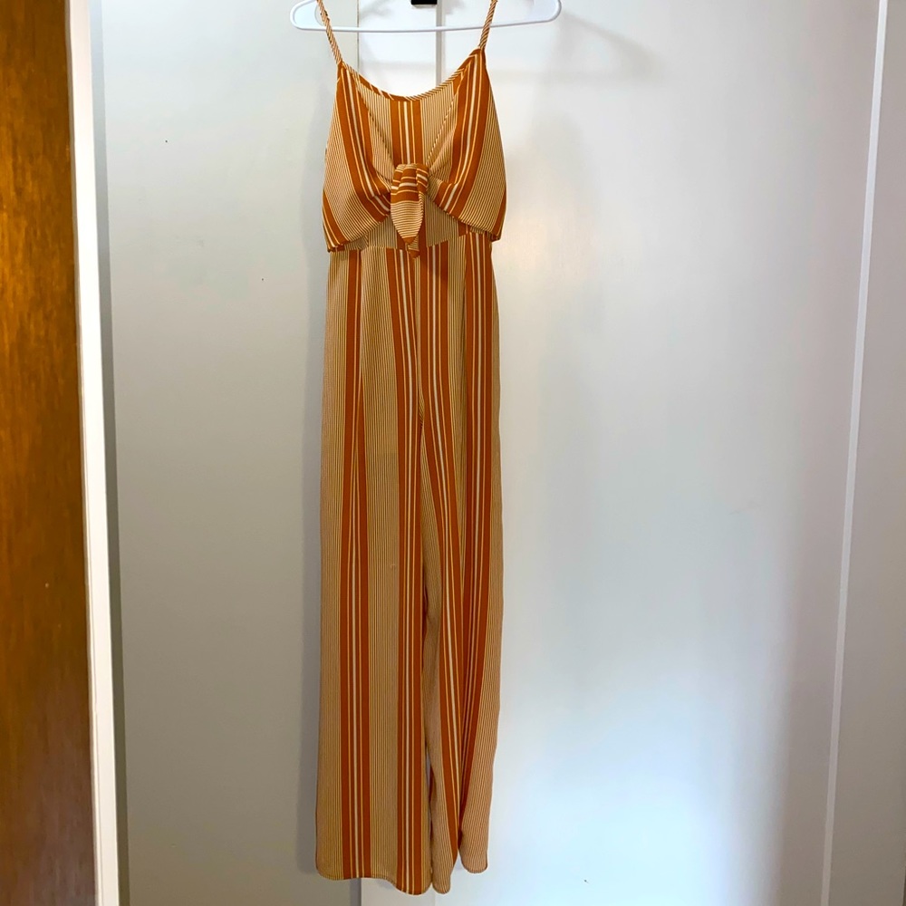 Altr’d State orange pant jumpsuit, size small